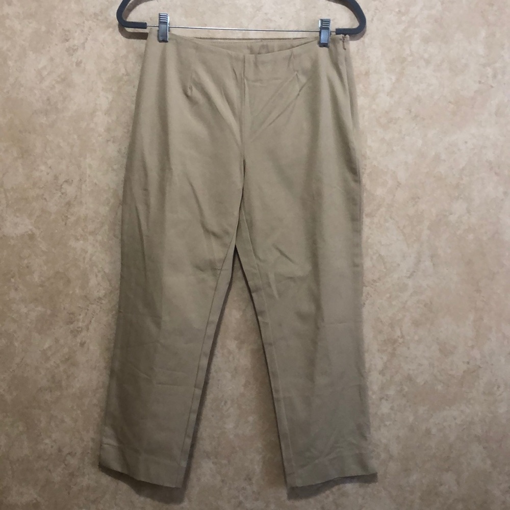 BOSTON PROPER Side Zip Capri Stretch crop Pants 6